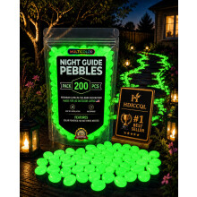 (Green, 1000pcs) 1000 de pietre de grădină care strălucesc în întuneric, pietricele luminoase colorate