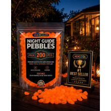 (Orange, 600pcs) 1000 de pietre de grădină care strălucesc în întuneric, pietricele luminoase colorate