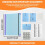 (Blue, -) Expandable A4 Folio Document Organizer, Multi-Pocket File Folder 4