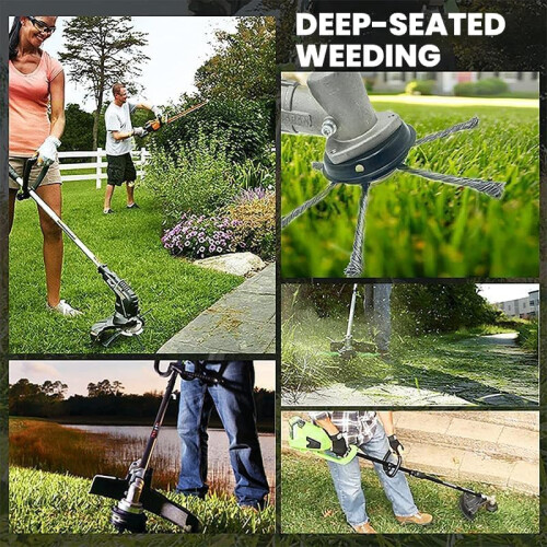 (6 blade, -) Tête coupe-herbe acier, 6 pouces 2