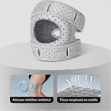 New Kinetix Knee Support Knee Pad Orthopaedic Bandage Targeted Reduces Knee Pain X1pcs Grey