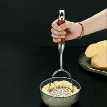 Wooden & Metal Potato Masher - Home Use Meat Grinders - Potato Ricer for Home Cooking