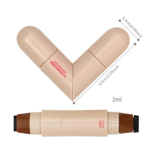 (brown, -) 2ml Double Ended Waterproof Eye Liner Stamp, Wing Stencil for Beginners 1