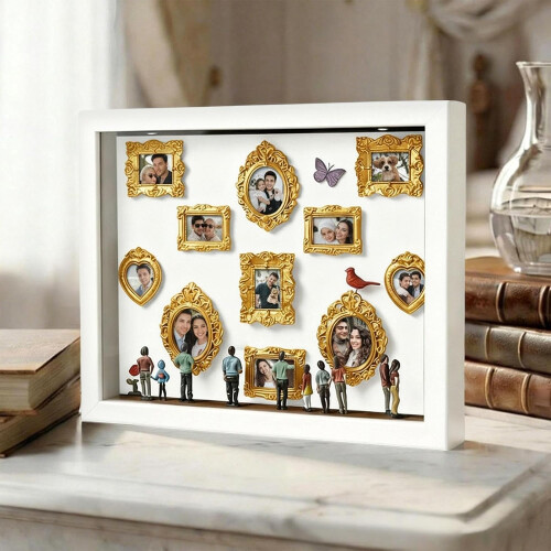 (White, -) Boîte ombre miniature, DIY, avec figurines 2
