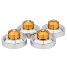 Aluminum Isolation Spike Feet Stand Damper Pad for Hifi Audio AMP Cabinet Speaker Turntable Record