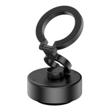 Intelligent Car Mount Magnetic Mobile Phone Holder Universal Adsorption Bracket Vacuum Adsorption Stable Mount Black