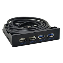 USB Front Panel, High Speed 4 2 USB 3.0+2 USB 2.0 Hub, 19PIN/9 Pin 3.5 Inch Front Panel Connector