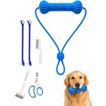 (1set, -) Dual-Action Canine Dental Prop, Dog Teeth Cleaning Kit 2set