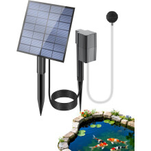 (1set, -) Solar Pond Aerator with Air Pump, 2.5w Low Noise