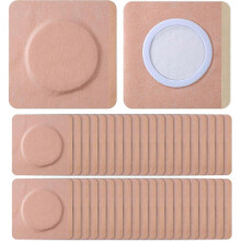 40pcs Castor Oil Pack Wrap for Belly Button, Self-Adhesive Disposable Castor Oil Belly Button Wrap Pads Spunlace Cloth Hi