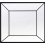 6x Contemporary Black Mirror Square Plastic 25x1Cm 3