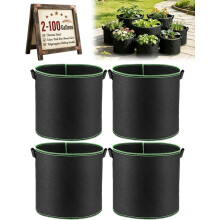 (4pcs, 2gallon) Heavy-Duty Breathable Fabric Grow Bags, 2 Gallon Plant Pots