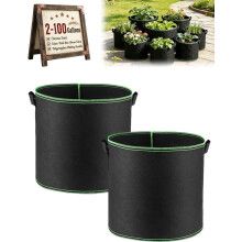 (2pcs, 7gallon) Heavy-Duty Breathable Fabric Grow Bags, 2 Gallon Plant Pots