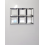6x Contemporary Black Mirror Square Plastic 25x1Cm 2