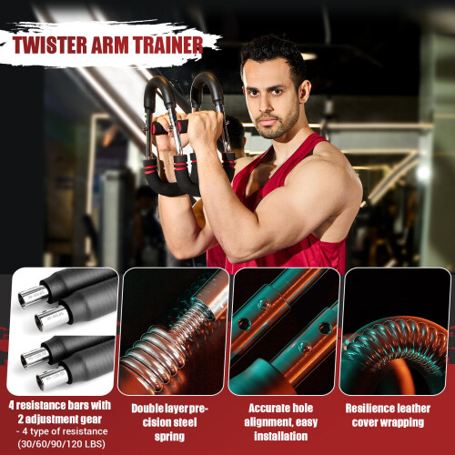 Twister Arm Trainer, 30-120lbs Adjustable Chest Exerciser, Arm 1