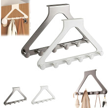 (2PC, -) Over The Door Hanger Organizer, No-Drill Coat Hat Scarf Hooks