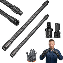 (Mix+2 Adapters, -) 1/2 Flexible Shaft Extension, Torque Socket Ratchet Adapter