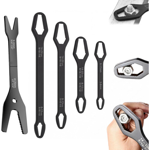 (5pc(3-25mm), -) Llave universal 8-22mm, set de 4