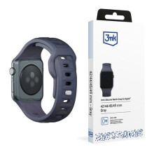 42/44/45/46/49 mm Grau (groß) – 3MK Silikon-Uhrenarmband für Apple