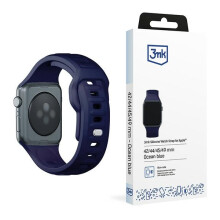 42/44/45/46/49 mm Ozeanblau (groß) – 3MK Silikon-Uhrenarmband für Apple