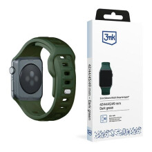 42/44/45/46/49 mm Dunkelgrün (groß) – 3MK Silikon-Uhrenarmband für Apple