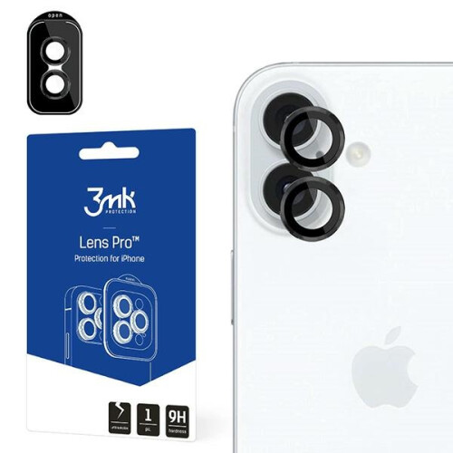 Apple iPhone 16/16 Plus – 3MK Lens Protection Pro Schwarz