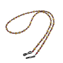 Eyeglass Chain Wooden Beaded Strap for Anti-Slip Use 1Pcs Vintage Style