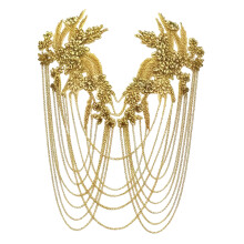Patchs perlés brodés pour robe de mariée, embellissement-Non. 4