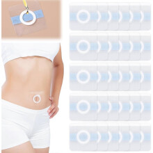 30pcs Castor Oil Pack Wrap, Self-Adhesive Castor Oil Belly Button Patch Belly Button Cleaner Castor Oil Pads Cover Absorb