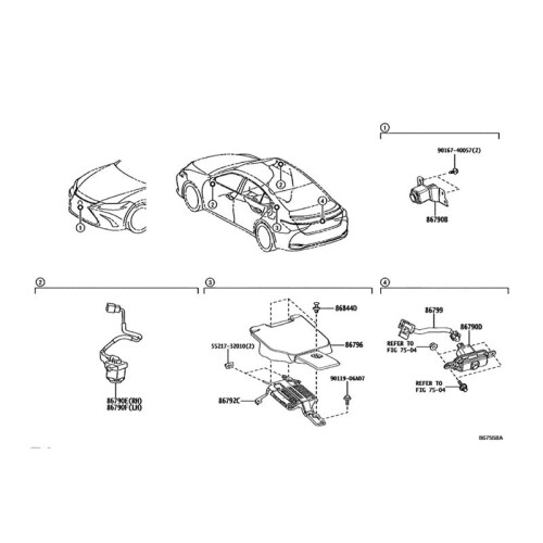 867B0-33100 for   ES300H ES350 New Front View Camera Assembly 2