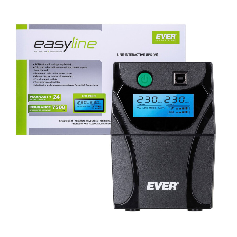 Ever Schwarz Ups Easyline 650Avr Usb - Bild 5