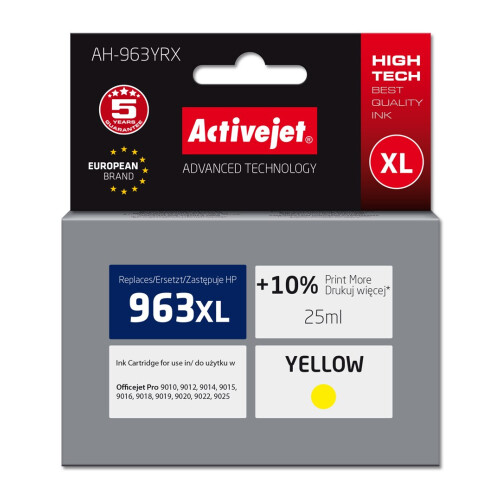 Encre Activejet pour HP 963XL 3JA29AE (référence AH-963YRX)
