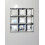 9x Contemporary Black Mirror Plastic Square 25x1Cm 2