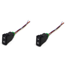 2 Pcs Auto Retrofit Waterproof Toggle Fog Lamp with 4 for White Light