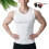 (White, Medium) Men's Wide Strap Ribbed Tank Top, 3-Pack Basic Vest 1