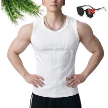 (White, 3X-Large) Men's Wide Strap Ribbed Tank Top, 3-Pack Basic Vest