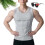 (Grey, Large) Men's Wide Strap Ribbed Tank Top, 3-Pack Basic Vest 1