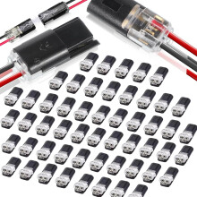 (70PCS, -) Kaksoisjohdinliitin lukitussoljella, 2-nastainen, 20 kpl