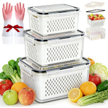 (Grey, MIX) 4-in-1 ruokasäilytysrasia, valutuskorilla, sininen, pieni