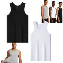 (2pcs-a, Small) Premium Ultra-Soft Cotton Fitted Tank, 3 Pack Basics