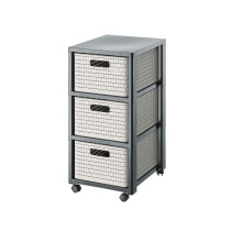 Libreria grande a 3 cassetti ROTHO COUNTRY cappuccino/antracite