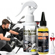 (SET A, -) Fahrradkettenreiniger, Tiefenreinigung, Rostschutz, 3 Stück, Motorrad, Kette, Wartung, Spray