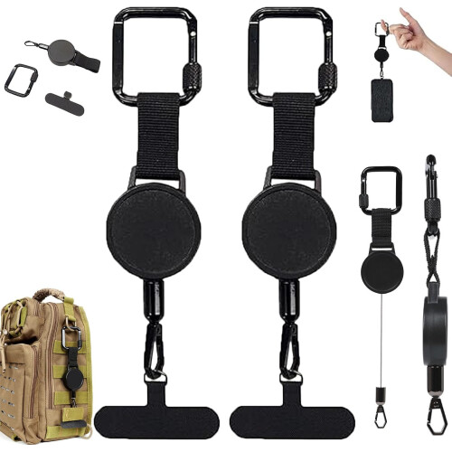 (2pc, -) Cordón retráctil antirrobo para teléfono