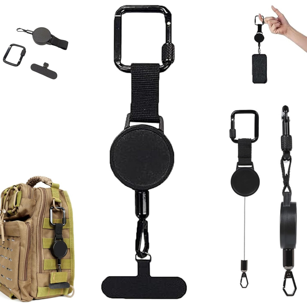 (1Pc, -) Outdoor Anti-Theft Retractable Phone Lanyard, Carabiner Anti-Drop 5437706531760