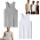 (2pcs-b, Large) Débardeur coton, 3 pièces 1