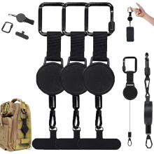 (3pc, -) Outdoor Anti-Theft Retractable Phone Lanyard, Carabiner Anti-Drop