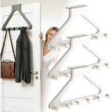 (White*3, -) Over the Door Hanger Organizer, White Hanger Rack