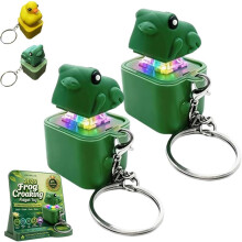 (2pc Frog, -) Valaiseva sammakko-avaimenperä, kurkuva fidget-näppäimistölelu 2 kpl