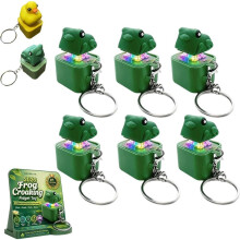 (6pc Frog, -) Valaiseva sammakko-avaimenperä, kurkuva fidget-näppäimistölelu 2 kpl