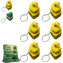 (6pc Duck, -) Valaiseva sammakko-avaimenperä, kurkuva fidget-näppäimistölelu 2 kpl
